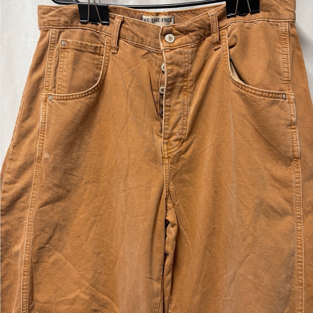 We The Free Good Luck Mid-Rise Barrel Jeans